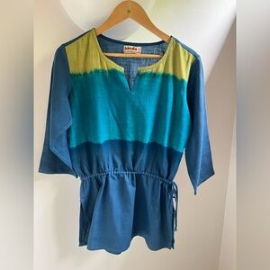 Fabindia Teal and Blue Women's Tunic